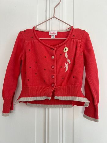 Gilet marese rouge 18 mois