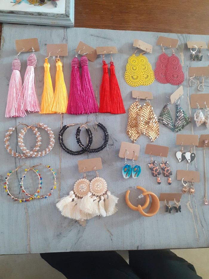 Gros lot boucles d'oreilles 39 paires - photo numéro 2