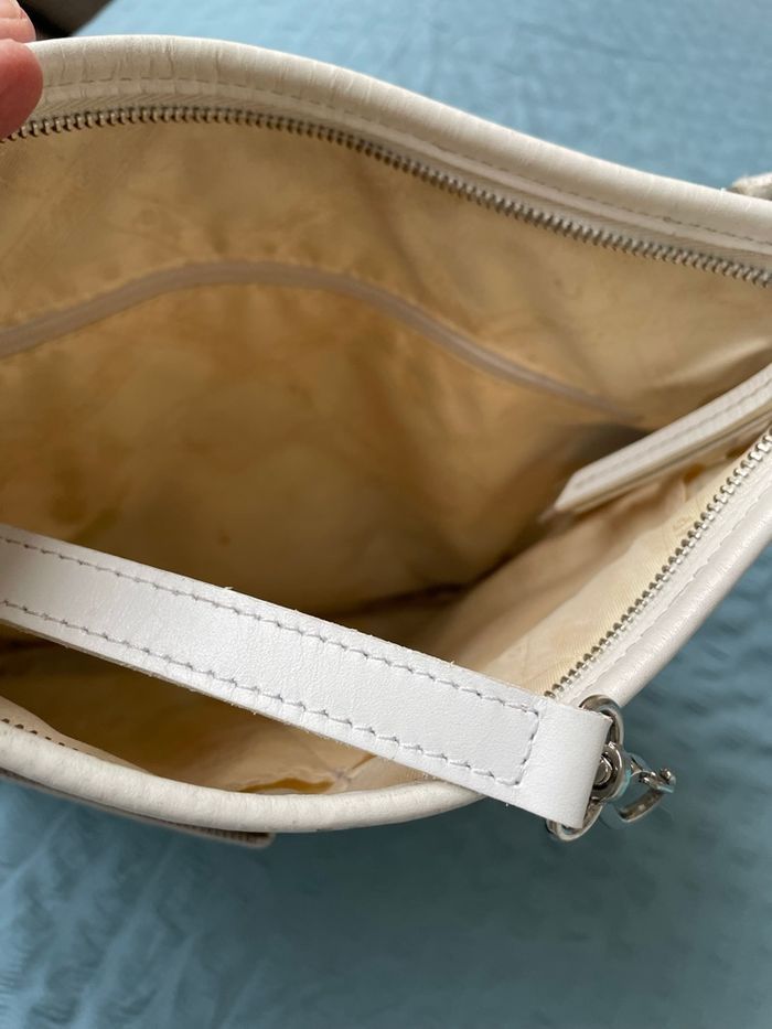 Sac Longchamp cuir blanc - photo numéro 4