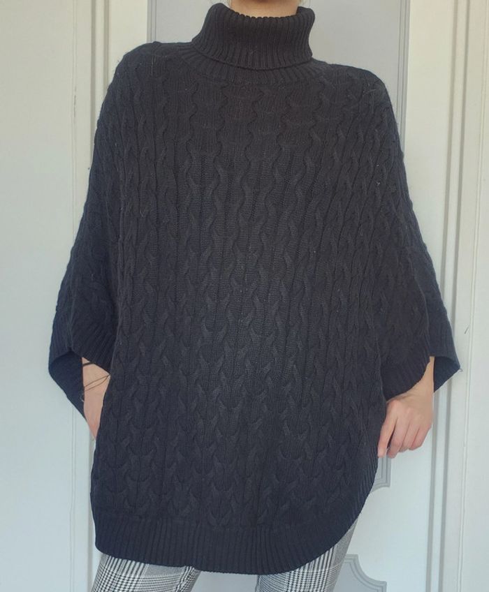 Pull poncho taille unique col roulé - photo numéro 5
