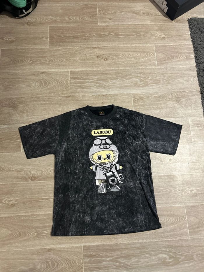 T-Shirt Gris anthracite Labubu oversize