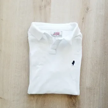 MCS American Made Polo Country Classic Blanc Homme Best Quality Collection (Taille L)
