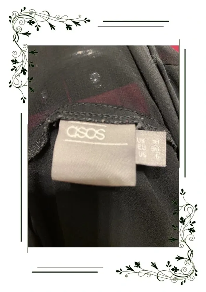 ASOS Blouse black, Femme, Taille: 38, Noir - photo numéro 5
