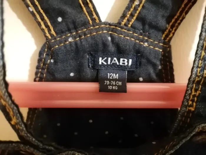 Salopette short en jean kiabi 12 mois - photo numéro 3