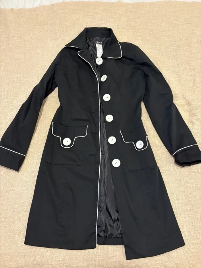 Manteau noir Morgane – Taille 1 (36/38)