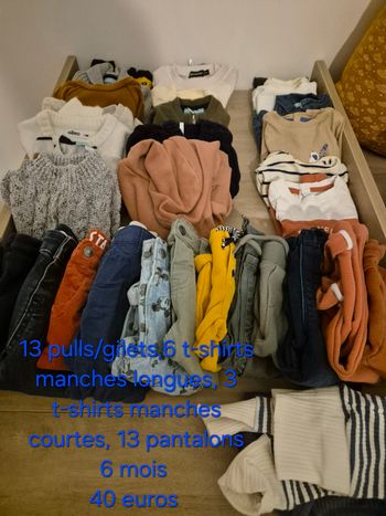 Lot vêtements bébé 6 mois