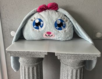Peluche coussin tête de lapin 