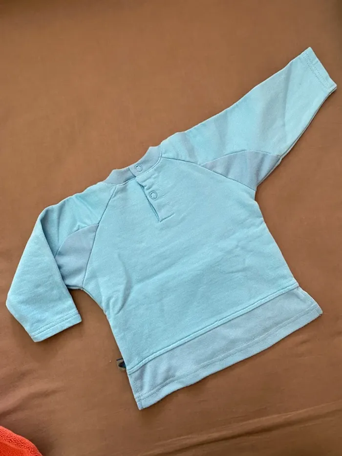 Sweat Baby Popeye bleu ciel - photo numéro 3