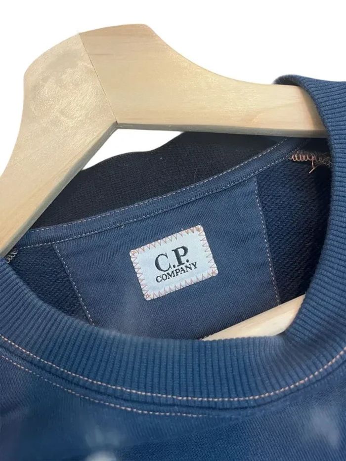 sweat CP company bleu marine avec rond à la manche et QR code taille M 612 - photo numéro 3