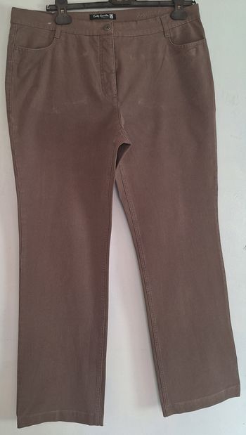 Jean marron élasthane grande taille