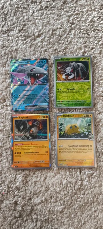 Lot de 4 cartes Pokémon Aventures Ensemble - EX, Reverses & Holo