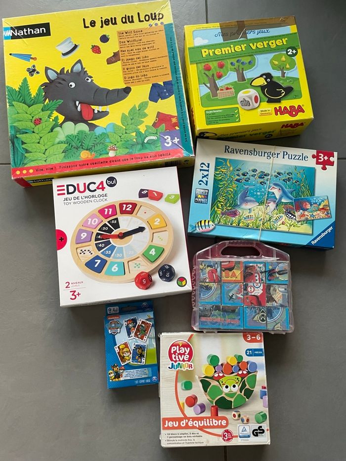 Lot 1: lot de 7 jeux jouet Haba Nathan Puzzle cartes - photo numéro 5