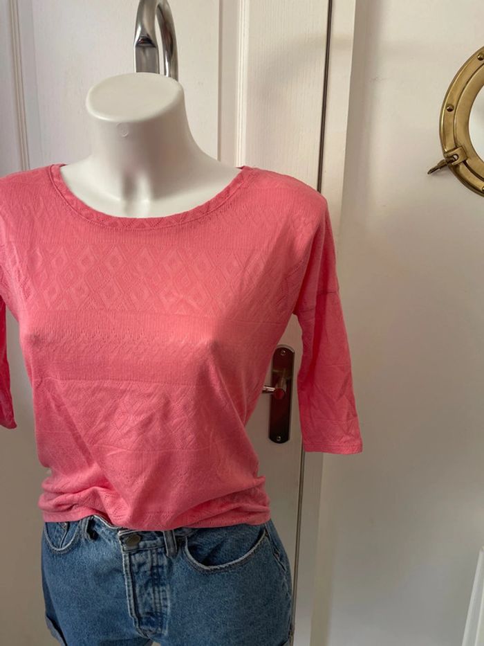 T-shirt corail - photo numéro 5