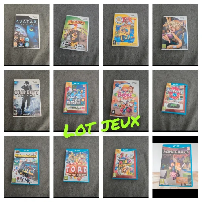 Lot vide maison 🏠 12 jeux wii et wii u