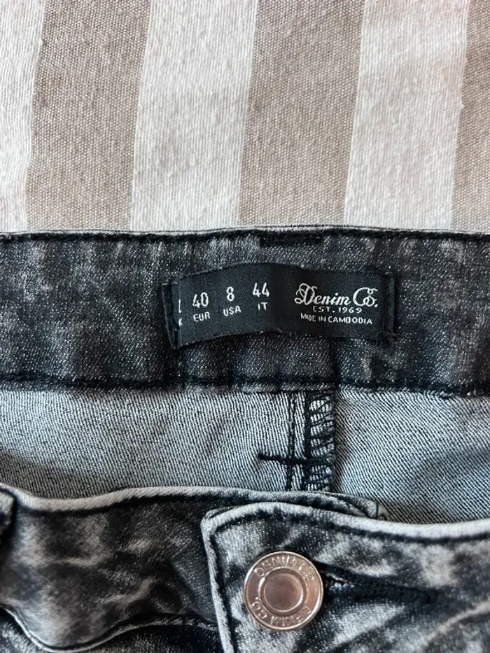 Jeans gris effet délavé skinny taille 40 - photo numéro 4