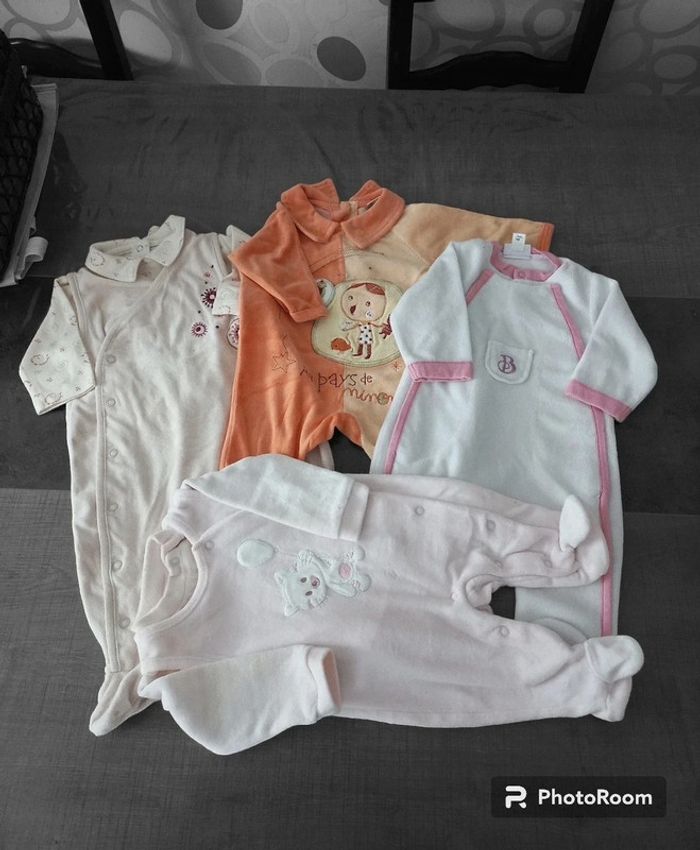 Lot 4 pyjama hiver polaire 3 mois đ€ - photo numĂ©ro 1
