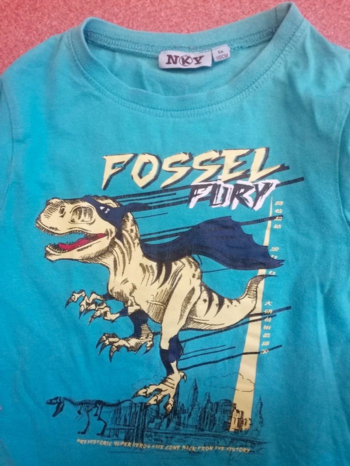 T shirt à manches longues dinosaure - photo numéro 3