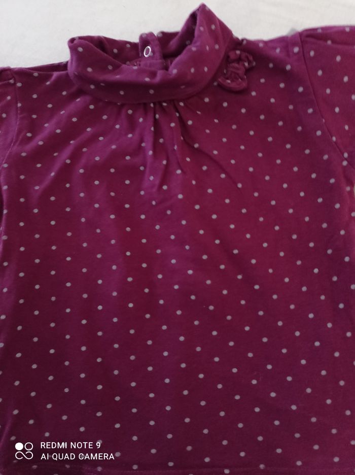 lot de 2 polos mauve et gris 12 mois ref R473 C6 - photo numéro 3