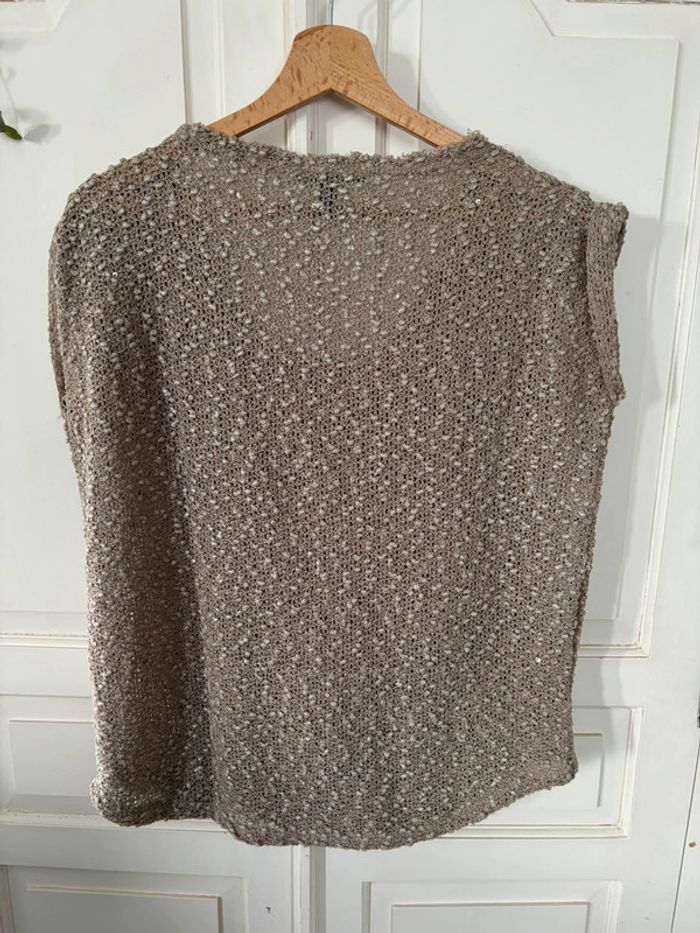 Haut beige en maille Mango - photo numéro 2