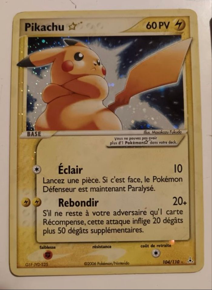 Pikachu star 104/110