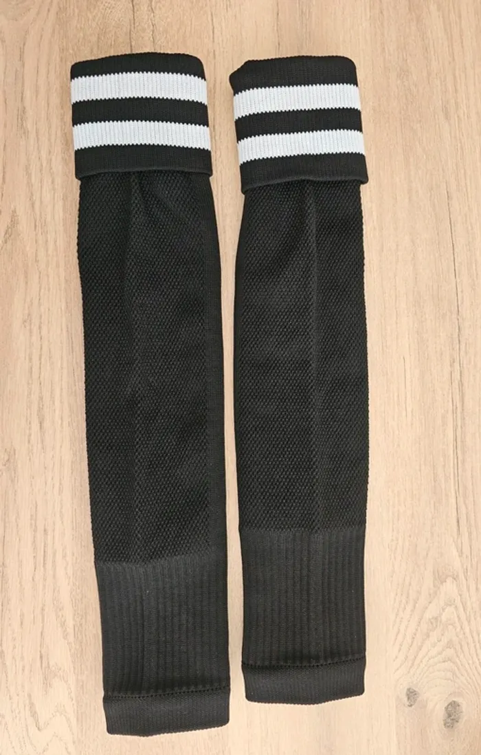 Manchons surchaussette chaussettes sport football noir - photo numéro 2