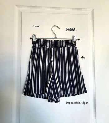 Short h&m à rayures 8 ans