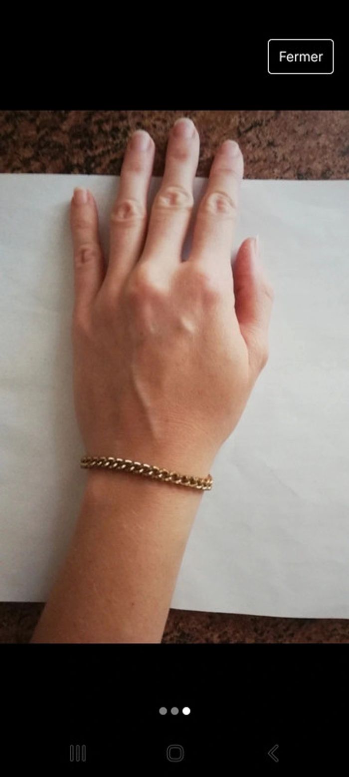 Très joli bracelet vintage authentique chaîne dorée