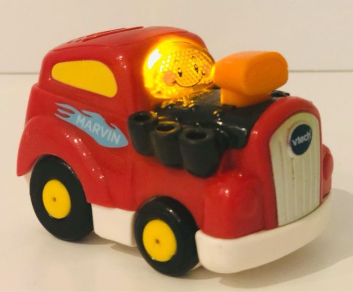 Vtech Tut Tut Bolides Marvin super tuning rouge atelier réparations voiture de course interactive copains animo super circuit maxi garage pompier gare police avion moto train hélico rare lot SOP77 - photo numéro 2