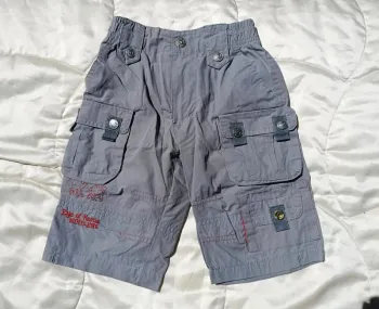 Short gris taille élastique Mini gang 26 mois