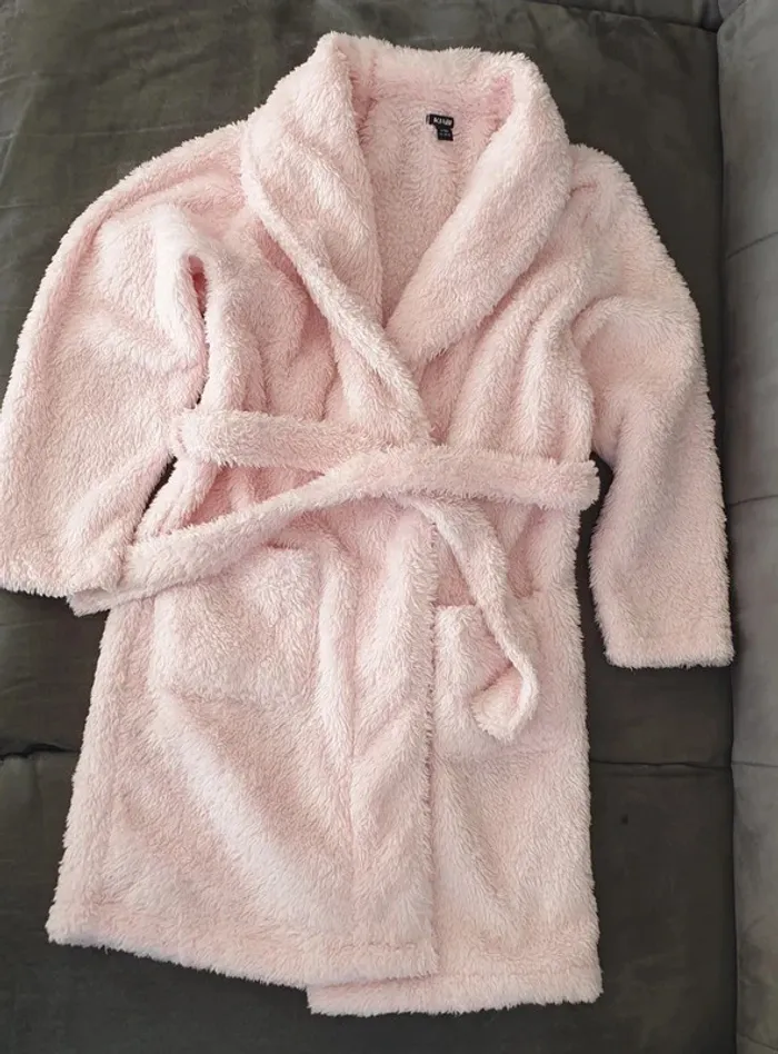 Robe de chambre rose 6/8 ans