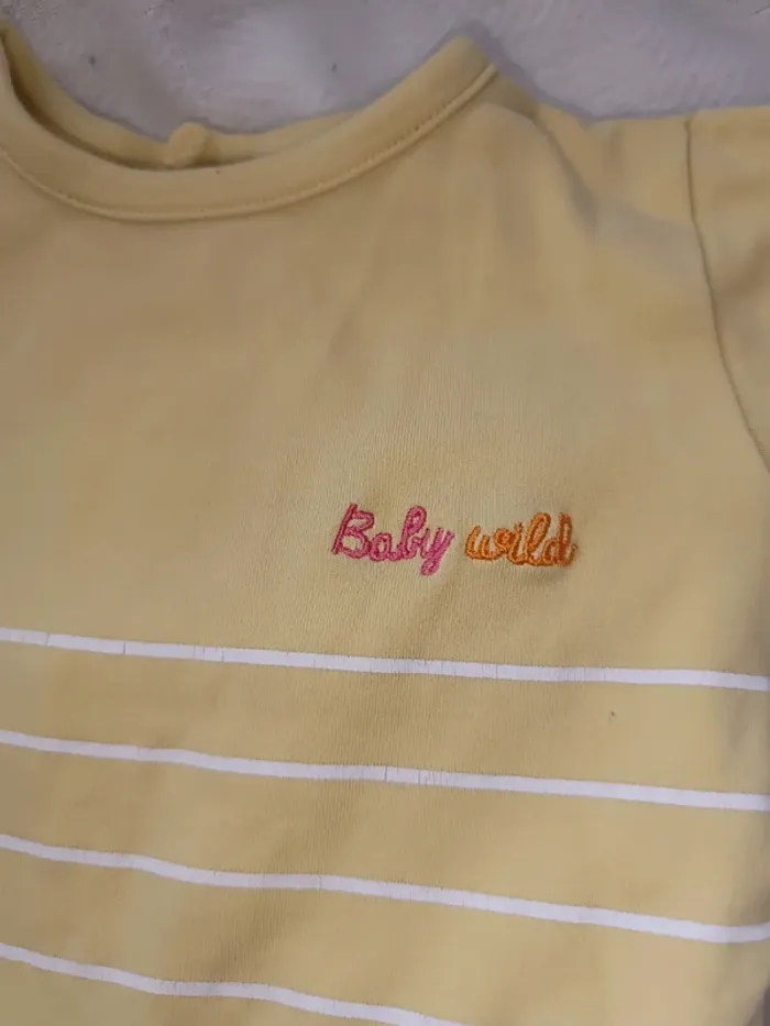 🎀 pyjama léger jaune motif imprimer fleur taille 18 mois 🎀 - photo numéro 3