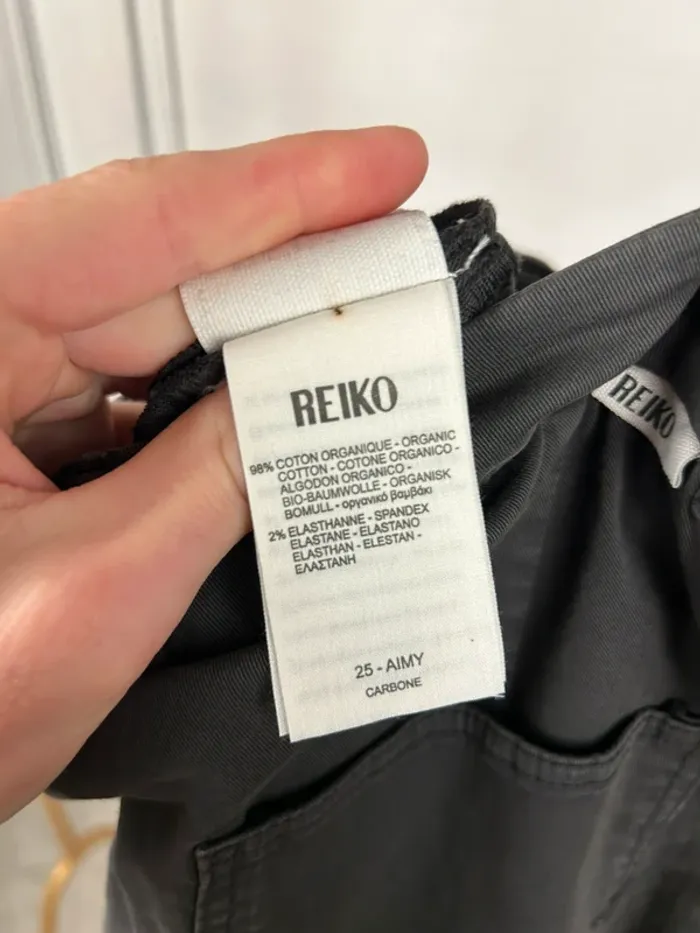 Pantalon cargo taille haute Gris Reiko W25 neuf - photo numéro 9