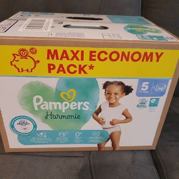 Couches Pampers Harmonie taille 5 maxi pack