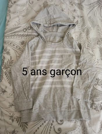 Tee shirt manches longues avec capuche