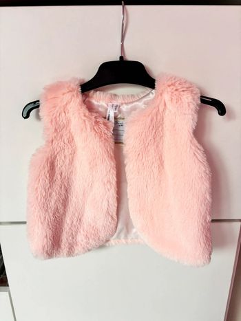 Gilet sans manche fourrure orchestra taille 12 mois