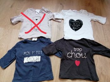 Lot de 3 tee shirts kiabi 1mois