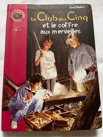 Livre Bibliothèque Rose Le Club des Cinq et le Coffre aux Merveilles TBE