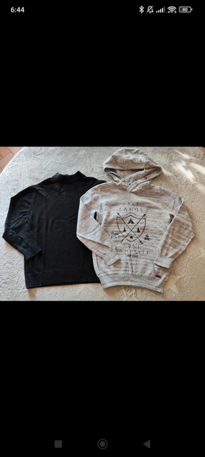 Lot de chemise, t-shirt manches longues et pull fin 6/7 ans - photo numéro 9