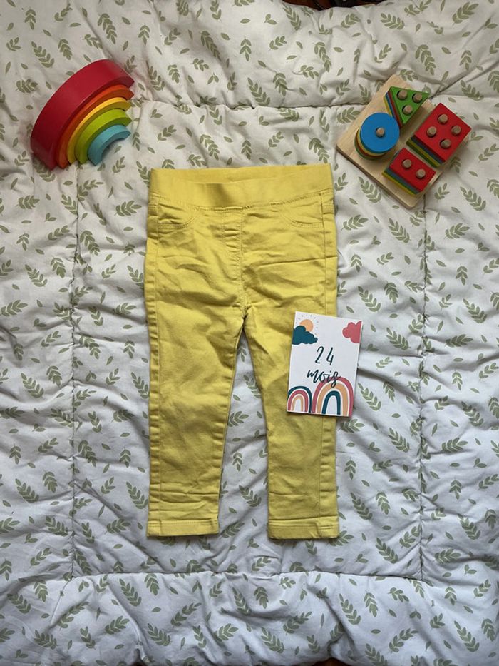 jegging slim jaune 24 mois boite à malices