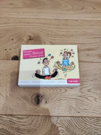 Livre/ fiches "un peu moins stressé chaque jour" - très bon état