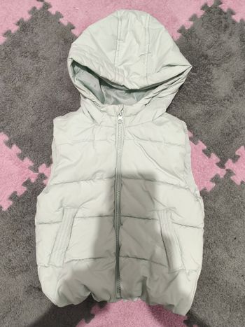 Doudoune sans manches vert claire