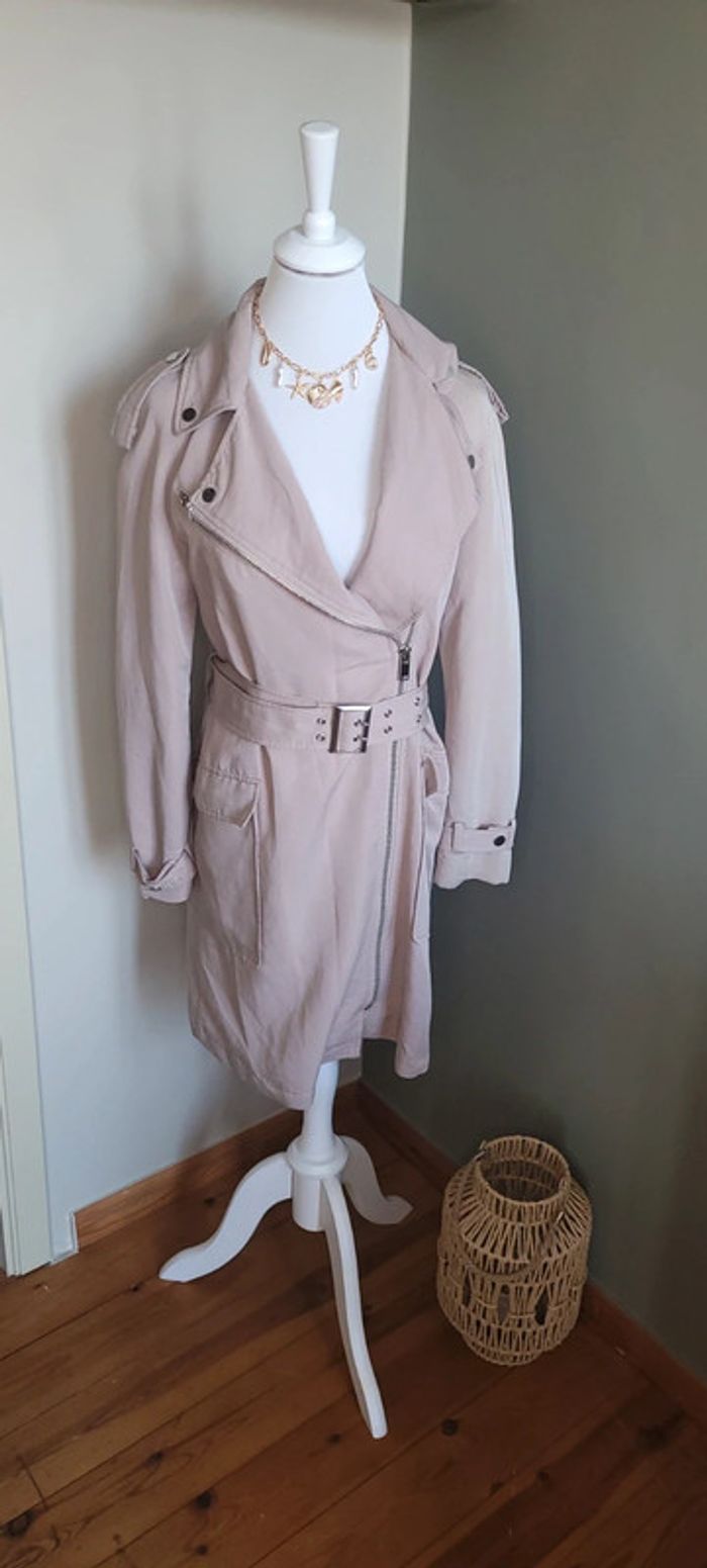 Jolie veste trench léger Lost ink Taille XS Parfait état - photo numéro 2