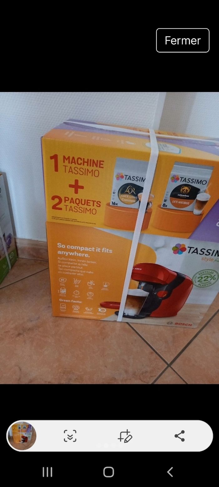 Cafetière électrique tassimo et 2 paquets de dosettes neuf - photo numéro 2
