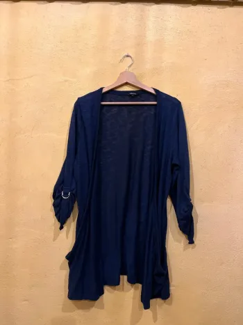 Gilet léger manche 3/4 MS Mode - Taille L - Bleu Marine