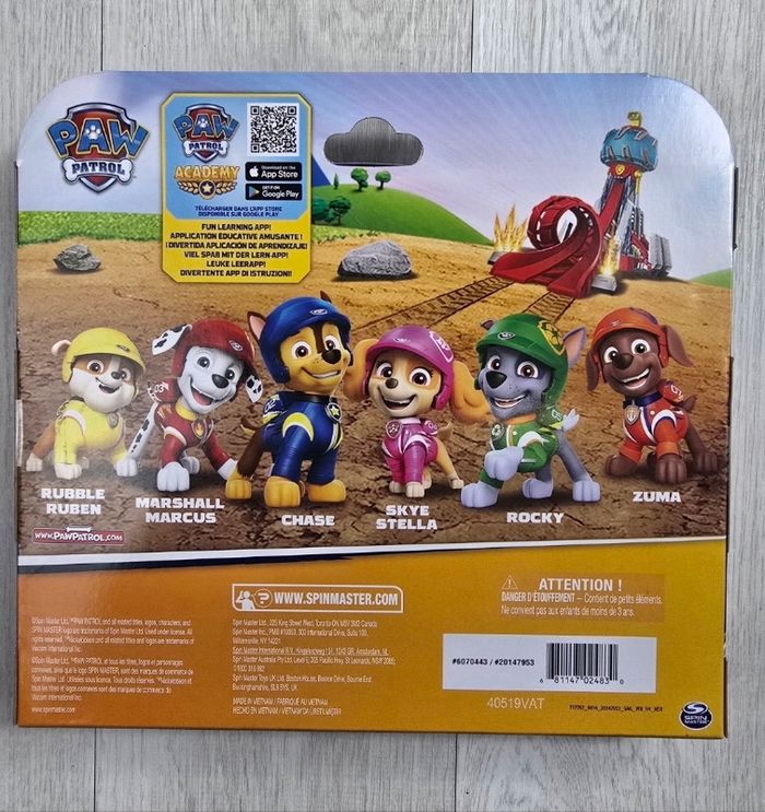 🐾 Pat Patrouille Coffret Cadeau 7 Figurines Rescue Wheels Figurines à collectionner Thème tout-terrain Dès 3 ans - photo numéro 2