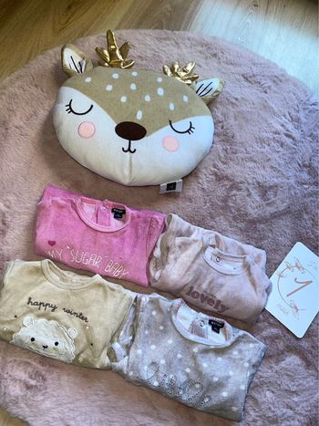 Lot de 4 pyjama velours 1mois