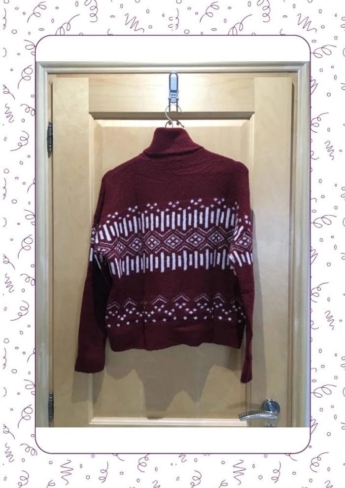 Pull col roulé Bordeaux - photo numéro 2