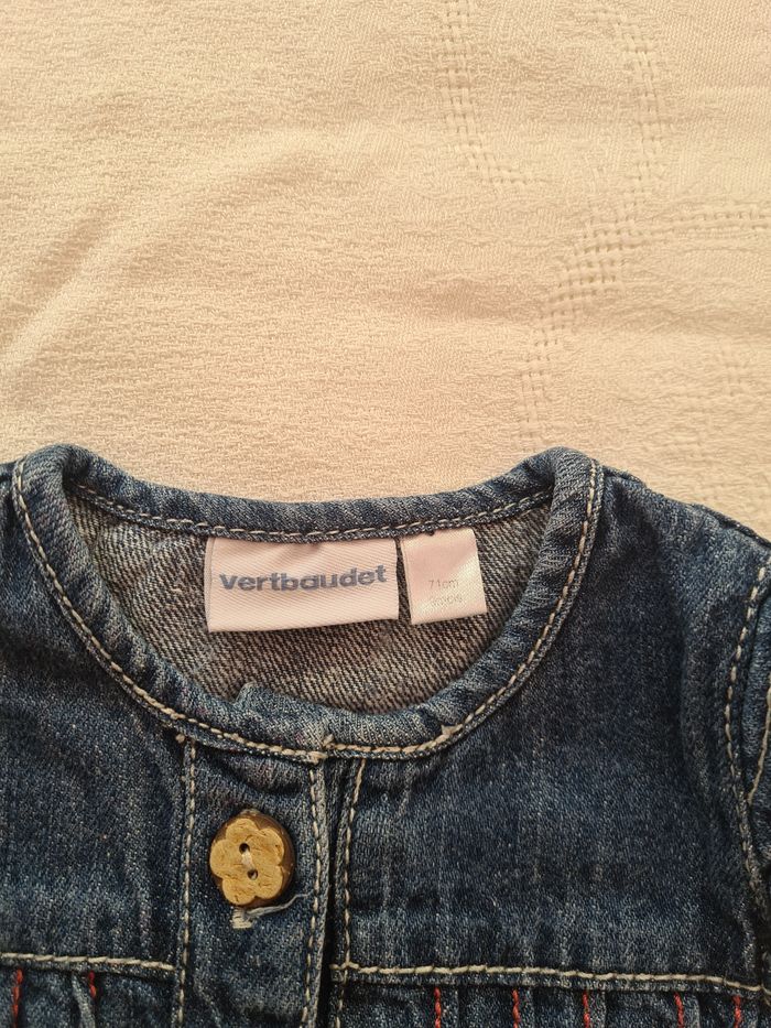 Robe. Jean. 9 mois / 71 cm. Vert baudet. - photo numéro 3