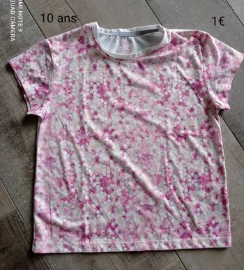 Tee shirt manches courtes 10 ans fille