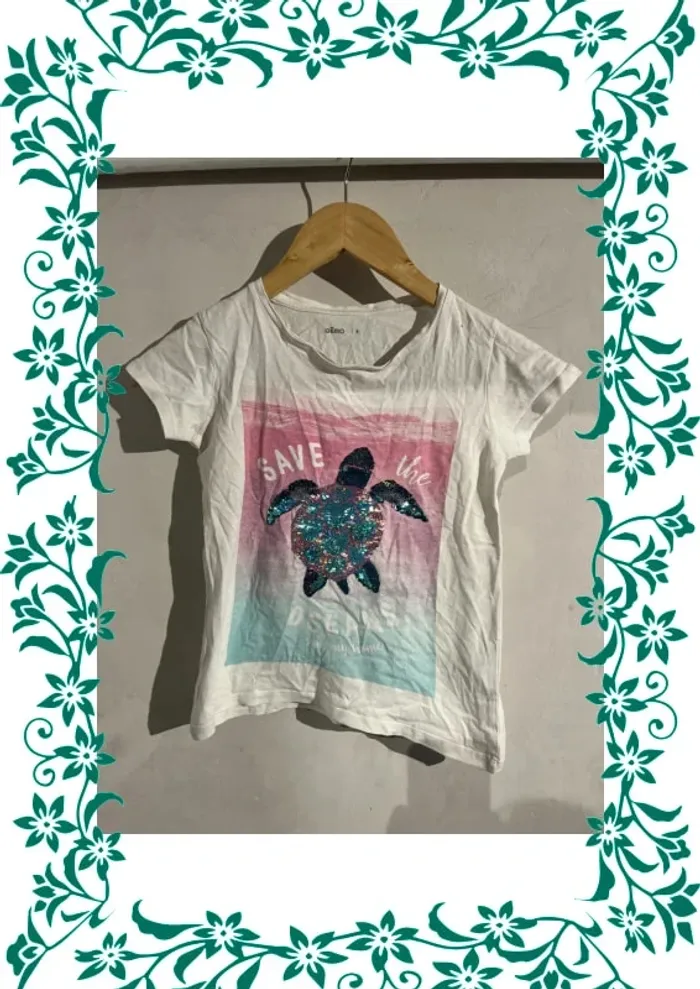 Haut brillant tortue 8 ans